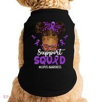 Supportsquad Afro Messy Bun Leopard Lupus Awareness Meaningful Gift Doggie Tank thumb 0