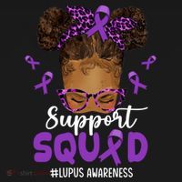 Supportsquad Afro Messy Bun Leopard Lupus Awareness Meaningful Gift Doggie Tank thumb 4