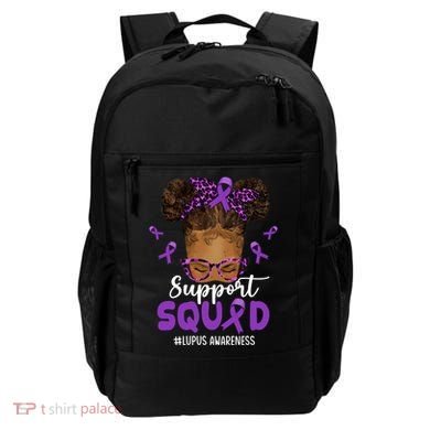 Supportsquad Afro Messy Bun Leopard Lupus Awareness Meaningful Gift Backpack