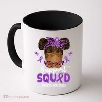 Supportsquad Afro Messy Bun Leopard Lupus Awareness Meaningful Gift Coffee Mug thumb 0