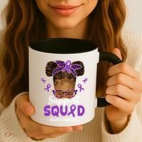 Supportsquad Afro Messy Bun Leopard Lupus Awareness Meaningful Gift Coffee Mug thumb 3