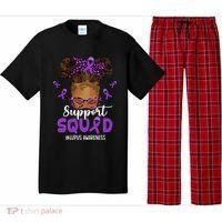Supportsquad Afro Messy Bun Leopard Lupus Awareness Meaningful Gift Pajama Set thumb 0