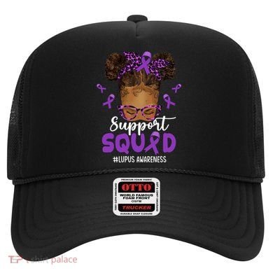 Supportsquad Afro Messy Bun Leopard Lupus Awareness Meaningful Gift Hat