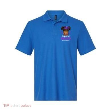 Supportsquad Afro Messy Bun Leopard Lupus Awareness Meaningful Gift Polo