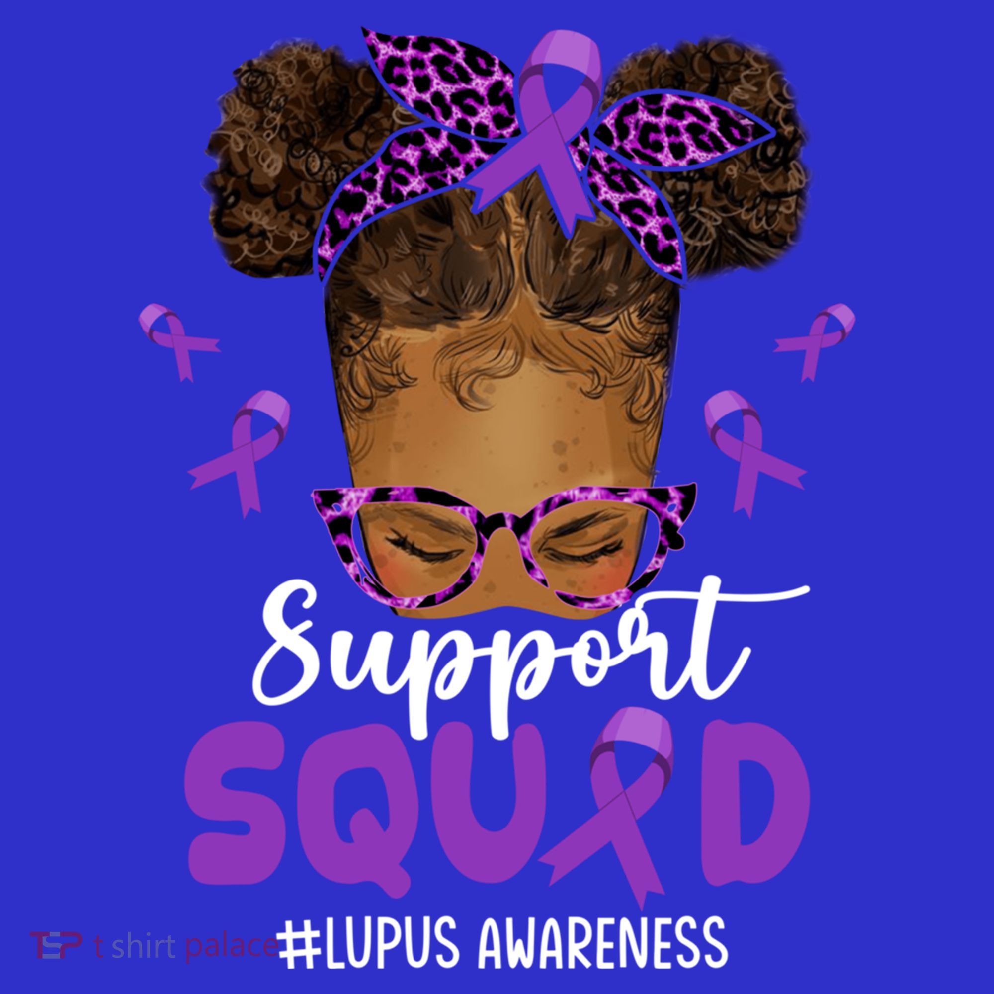 Supportsquad Afro Messy Bun Leopard Lupus Awareness Meaningful Gift Mousepad