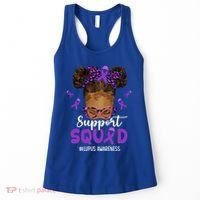 Supportsquad Afro Messy Bun Leopard Lupus Awareness Meaningful Gift Women's Tank Top thumb 0