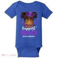 Supportsquad Afro Messy Bun Leopard Lupus Awareness Meaningful Gift Baby Bodysuit thumb 0