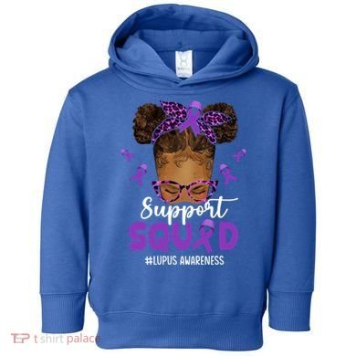 Supportsquad Afro Messy Bun Leopard Lupus Awareness Meaningful Gift Toddler Hoodie