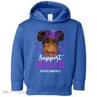 Supportsquad Afro Messy Bun Leopard Lupus Awareness Meaningful Gift Toddler Hoodie thumb 0