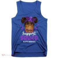 Supportsquad Afro Messy Bun Leopard Lupus Awareness Meaningful Gift Tank Top thumb 0