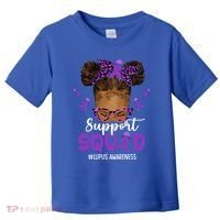 Supportsquad Afro Messy Bun Leopard Lupus Awareness Meaningful Gift Toddler T-Shirt thumb 0