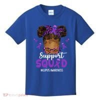 Supportsquad Afro Messy Bun Leopard Lupus Awareness Meaningful Gift Kids T-Shirt thumb 0