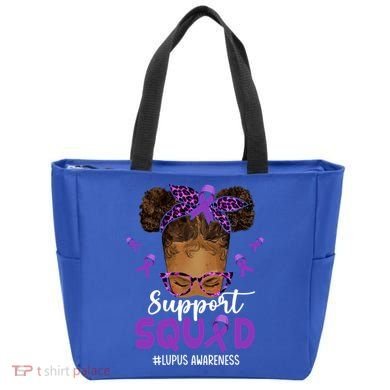Supportsquad Afro Messy Bun Leopard Lupus Awareness Meaningful Gift Tote Bag