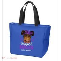 Supportsquad Afro Messy Bun Leopard Lupus Awareness Meaningful Gift Tote Bag thumb 3