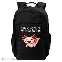 School Axolotl My Axolotl Ate My Homework Cute Axolotl Backpack thumb 0