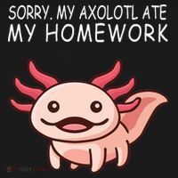 School Axolotl My Axolotl Ate My Homework Cute Axolotl Backpack thumb 2