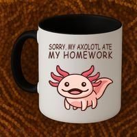 School Axolotl My Axolotl Ate My Homework Cute Axolotl Coffee Mug thumb 2