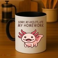 School Axolotl My Axolotl Ate My Homework Cute Axolotl Coffee Mug thumb 4
