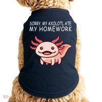 School Axolotl My Axolotl Ate My Homework Cute Axolotl Doggie Tank thumb 0