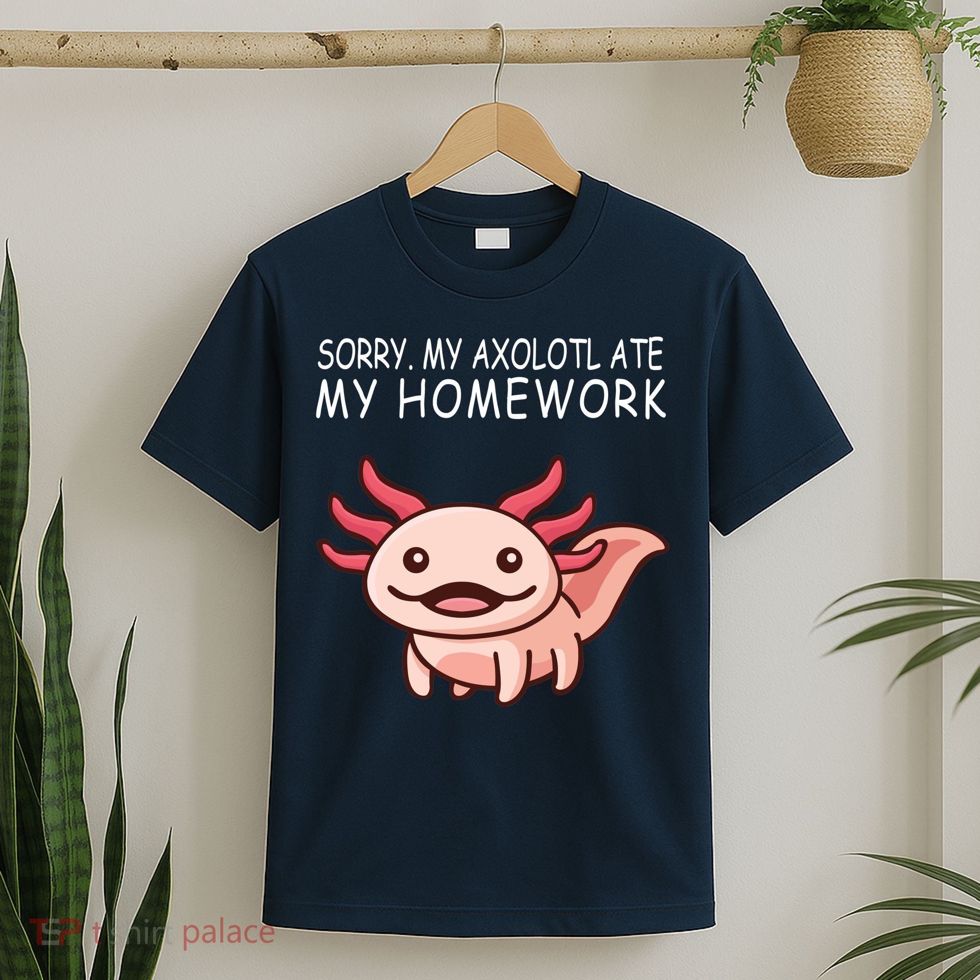 School Axolotl My Axolotl Ate My Homework Cute Axolotl T-Shirt