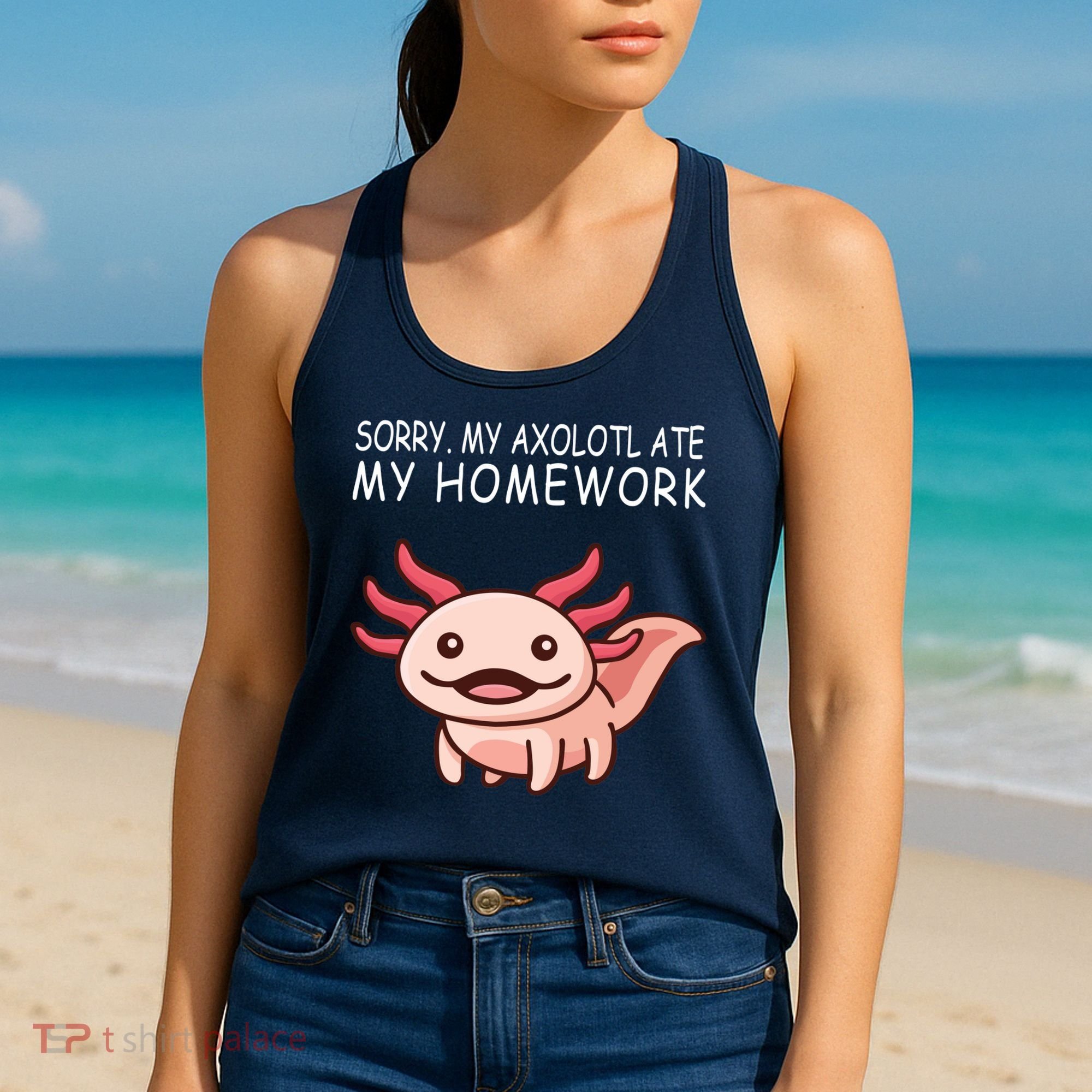 School Axolotl My Axolotl Ate My Homework Cute Axolotl Women's Tank Top