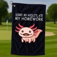 School Axolotl My Axolotl Ate My Homework Cute Axolotl Golf Towel thumb 1