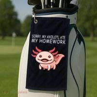 School Axolotl My Axolotl Ate My Homework Cute Axolotl Golf Towel thumb 2