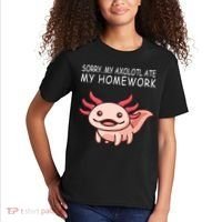 School Axolotl My Axolotl Ate My Homework Cute Axolotl Kids T-Shirt thumb 2