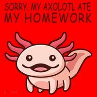 School Axolotl My Axolotl Ate My Homework Cute Axolotl Santa Hat thumb 1