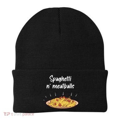 Spaghetti And Meatballs Spaghetti And Meatballs Cool Gift Beanie