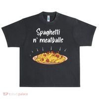 Spaghetti And Meatballs Spaghetti And Meatballs Cool Gift Urban Oversized Heavyweight T-Shirt thumb 0