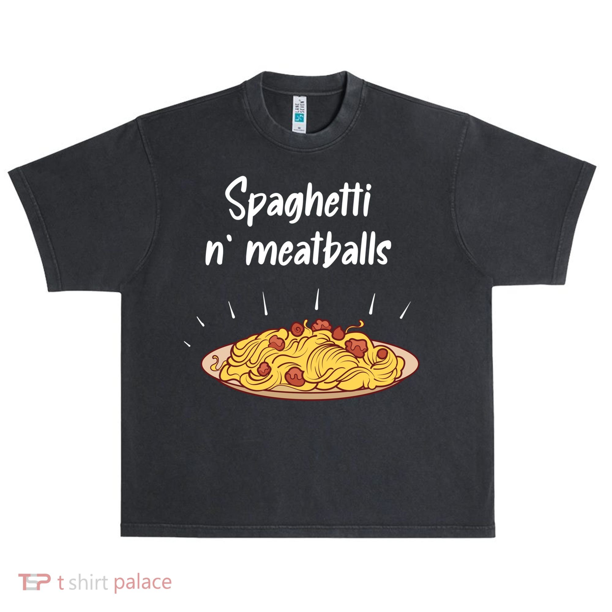 Spaghetti And Meatballs Spaghetti And Meatballs Cool Gift Urban Oversized Heavyweight T-Shirt