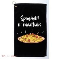 Spaghetti And Meatballs Spaghetti And Meatballs Cool Gift Golf Towel thumb 0