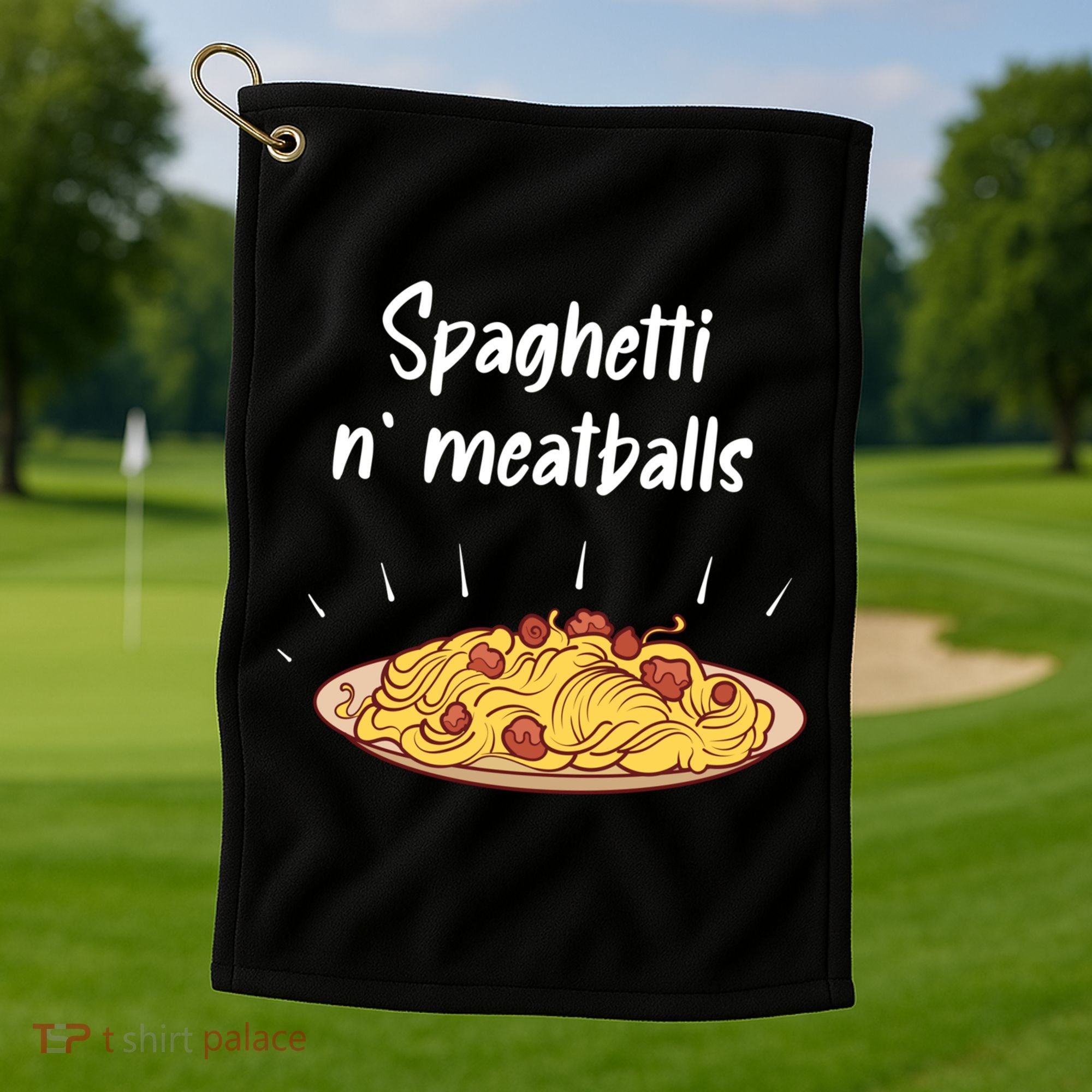 Spaghetti And Meatballs Spaghetti And Meatballs Cool Gift Golf Towel