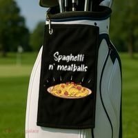 Spaghetti And Meatballs Spaghetti And Meatballs Cool Gift Golf Towel thumb 2