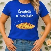 Spaghetti And Meatballs Spaghetti And Meatballs Cool Gift Women's T-Shirt thumb 2