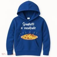 Spaghetti And Meatballs Spaghetti And Meatballs Cool Gift Kids Hoodie thumb 0