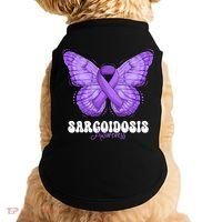 Sarcoidosis Awareness Month Purple Ribbon Butterfly Cool Gift Doggie Tank thumb 0