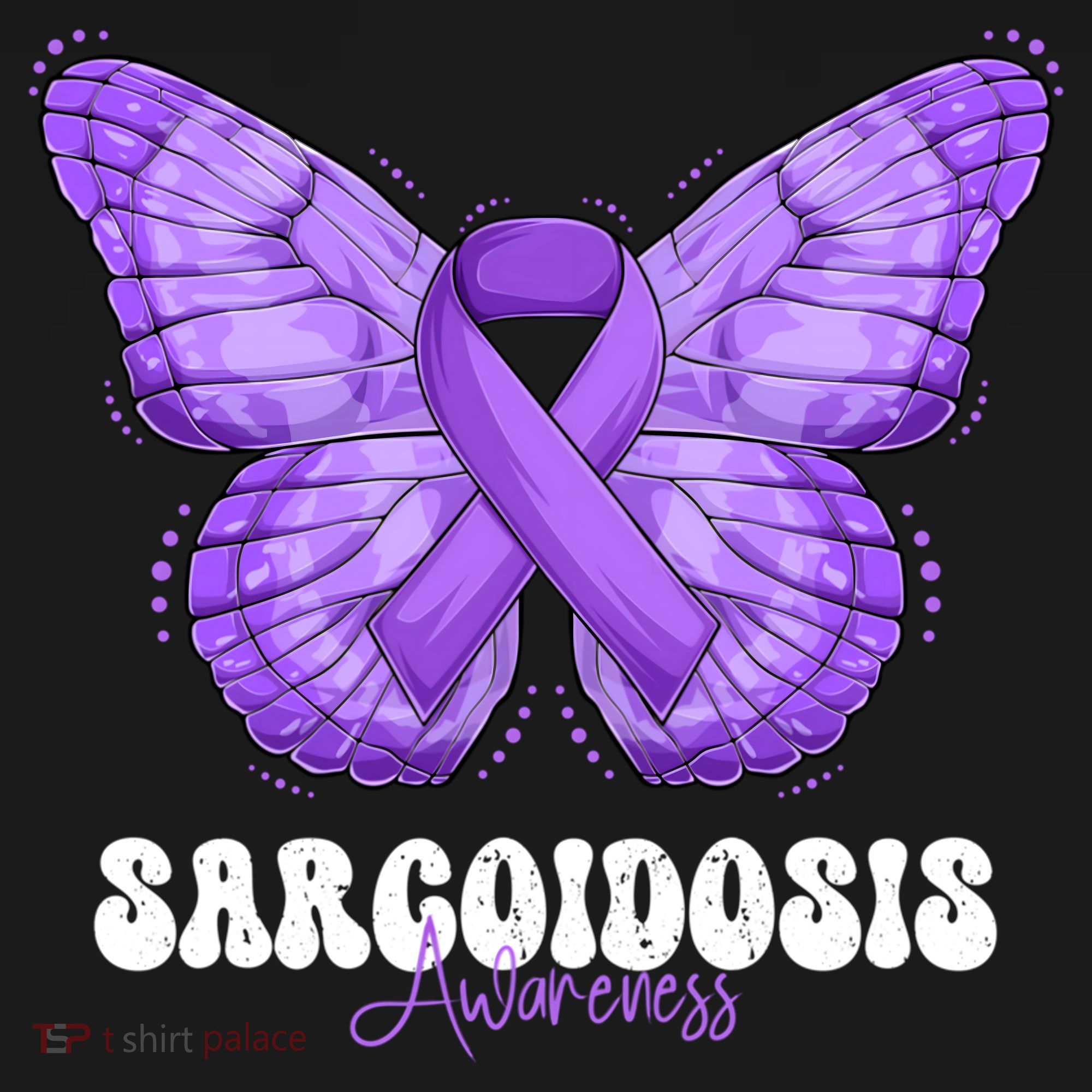 Sarcoidosis Awareness Month Purple Ribbon Butterfly Cool Gift Bucket Hat