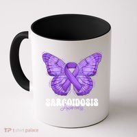 Sarcoidosis Awareness Month Purple Ribbon Butterfly Cool Gift Coffee Mug thumb 0