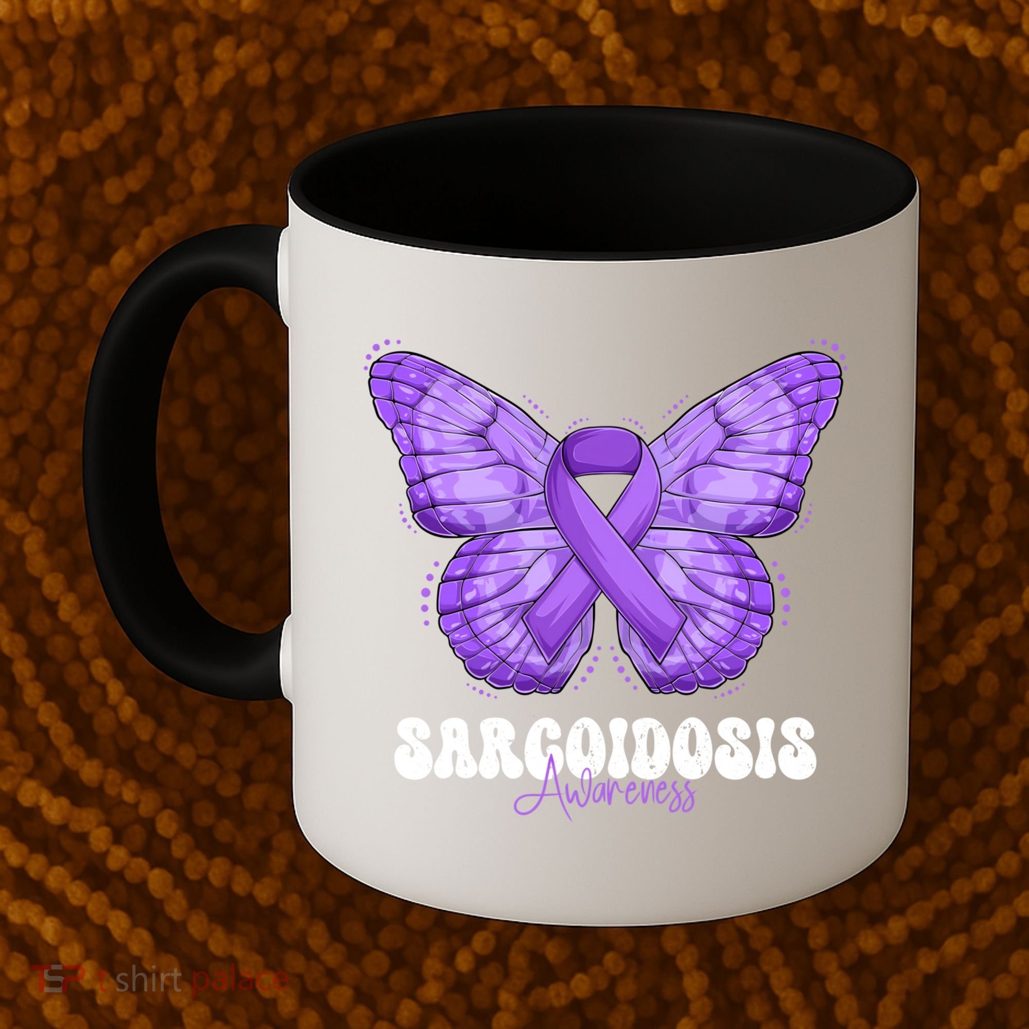 Sarcoidosis Awareness Month Purple Ribbon Butterfly Cool Gift Coffee Mug