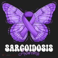 Sarcoidosis Awareness Month Purple Ribbon Butterfly Cool Gift Beanie thumb 2