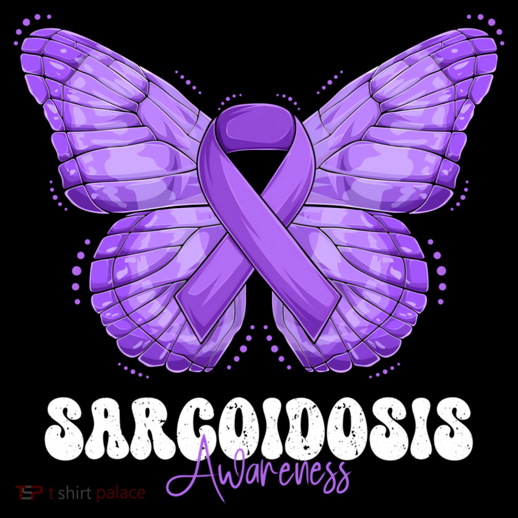 Sarcoidosis Awareness Month Purple Ribbon Butterfly Cool Gift Women's Hoodie