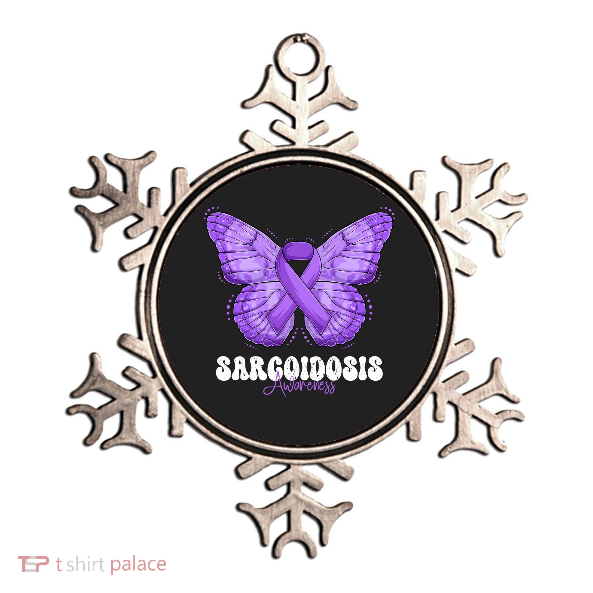 Sarcoidosis Awareness Month Purple Ribbon Butterfly Cool Gift Ornament