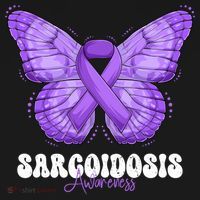 Sarcoidosis Awareness Month Purple Ribbon Butterfly Cool Gift Ornament thumb 1