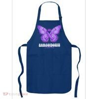 Sarcoidosis Awareness Month Purple Ribbon Butterfly Cool Gift Apron thumb 0