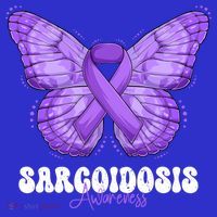 Sarcoidosis Awareness Month Purple Ribbon Butterfly Cool Gift Sweatshirt thumb 3