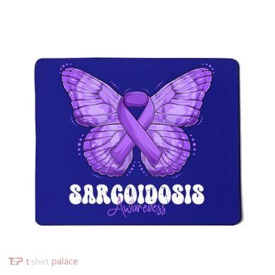 Sarcoidosis Awareness Month Purple Ribbon Butterfly Cool Gift Mousepad