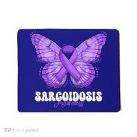 Sarcoidosis Awareness Month Purple Ribbon Butterfly Cool Gift Mousepad thumb 0