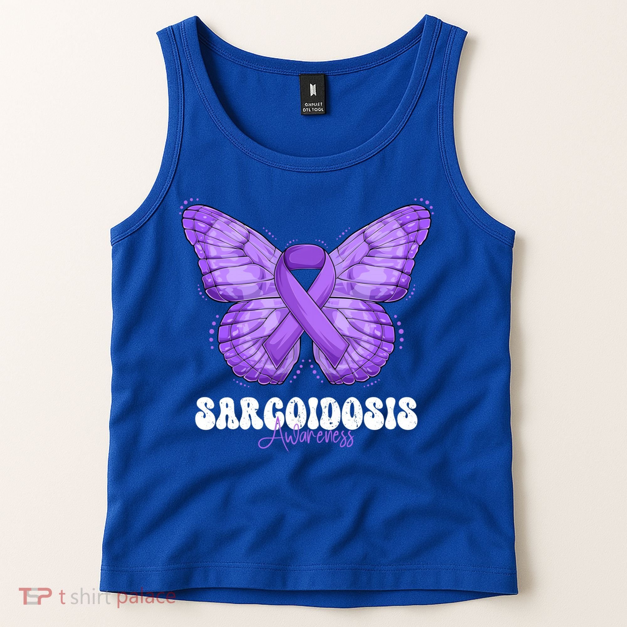 Sarcoidosis Awareness Month Purple Ribbon Butterfly Cool Gift Tank Top